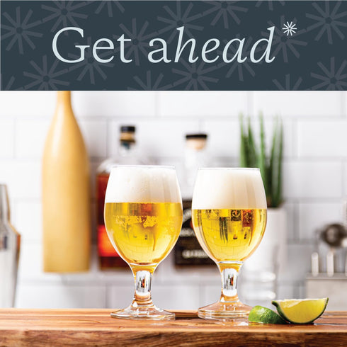 Vikko Beer Glass, Set of 6 Belgian Style Beer Glasses, Large Size 13.5 Ounce, Dishwasher Safe Durable Drinking Glass for Craft Brews, Beer or Wate...