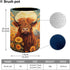 Upetstory Highland Cow Pencil Holder for Desk Office Classroom Pen Cup Storage Pouch Makeup Brush Holder Workspace Organization Holiday Gifts...