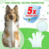 15 Count Dog Wipes Plant Oil Grooming Gloves Enhanced Cleaning Deodorizing Bath Wipes Waterless Cat Shampoo Pets Wipes for Paws, Butt, Face and Fu...