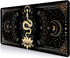 Black & Gold Large Mouse Pad, Boho Snake Witch Desk Mat for Desktop, Women Gaming Full Desk Mousepad, Moon Phases Computer Laptop Protector Writin...