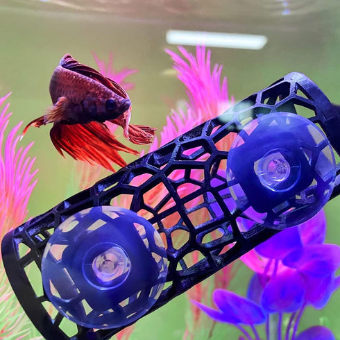 Betta Fish Tank Accessories Decorations, Betta Tunnel Swim Tube Soft Edged Betta Hammock Bed Shrimp Guppies Hideout Betta Shelter Toys with Suctio...
