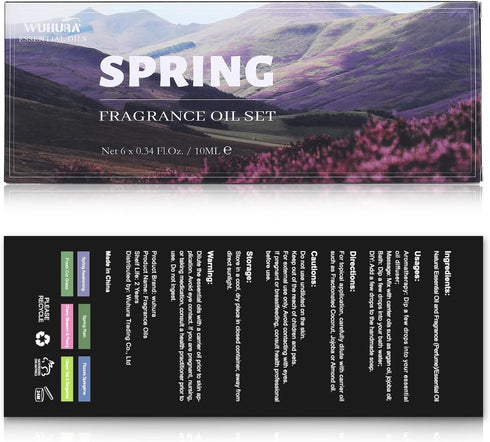 Essential Oils Set, Spring Scents Fragrance Oil Essential Oils for Diffuser Aromatherapy Oils - Spring Awakening, Fresh Cut Grass, Flozora Springt...