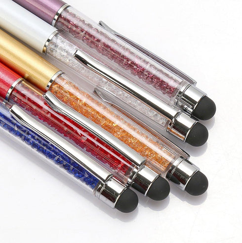 Ballpoint Pens 2-in-1 Crystal Diamond Pen Black Ink Capacitive Stylus for iPhone, iPad, Kindle Touchscreen Devices,12 Pcs......