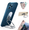 Foldable Cell Phone Stand for Desk, Adjustable Cellphone Ring Holder Finger Kickstand for Office Desktop & Magnetic Car Mount, Rotatable Multi-Ang...