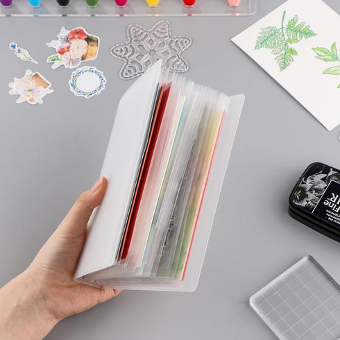 2 Set 6x6 inch inch and 5x6.4inch Clear Stamps Storage Embossing Folder Storage Photo Storage Album Seal Bags Storage Keeper Cards Folder Storage ...