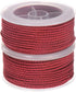 2pcs Nylon Thread Twine Beading Cord 2mm Extra-Strong Braided Nylon Crafting String for Bracelets Jewelry Making DIY Crafts 11M/36 Feet, Dark Red...