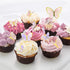 20PCS Gold Pink Purple Butterfly Cupcake Toppers - Handmade Cake Decorations for Girls Baby Shower Wedding Birthday Party Decor - Mixed Size...