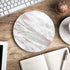 Mouse Pad, White Rose Gold Marble Mouse Pad, Customized Premium-Textured Round Mouse Pad, Washable Mousepads with Lycra Cloth, Non-Slip Rubber Bas...