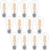 Dimmable ST58 LED Edison Bulbs, 4.5W Equivalent to 40W Vintage Light Bulbs, E26 Base 2700K ST58/ST19 LED Bulbs, Antique Flexible Spiral LED Filame...