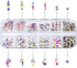 AD Beads 300 Pieces Flat Back Gems 11 Shapes Crystal Rhinestones 12 Sizes Rhinestones for Crafts Nail Face Art Clothes Shoes Bags DIY(Clear AB)...