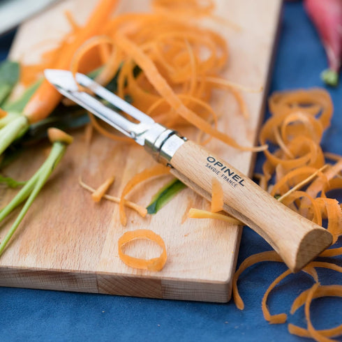 Opinel No.6 Folding Peeler - Outdoor Camp Kitchen and Picnic Folding Tool...
