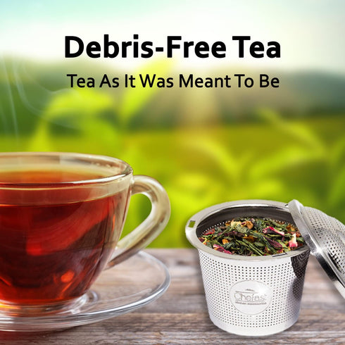 Tea Infuser for Loose Tea - Set of 2 Large Cup & Scoop with Bag Clip - Reusable Tea Strainers, Steeper for Loose Tea, Diffusers for Brew, Tea, Spi...