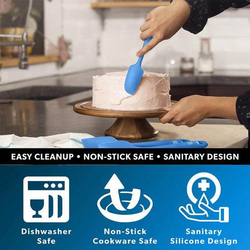 DI ORO Mini Spatula - Small Spatulas Silicone Heat-Resistant up to 600°F - Silicone Kitchen Scraper for Baking & Cooking BPA Free - Mixing Spatula...