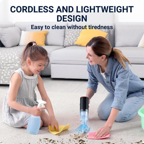 Handheld Car Vacuum Cleaner High Power Cordless, 120W Portable Car Vacuum Cleaner with 18000PA Suction & Air Duster, Mini Hand held Vacuum Cleaner...