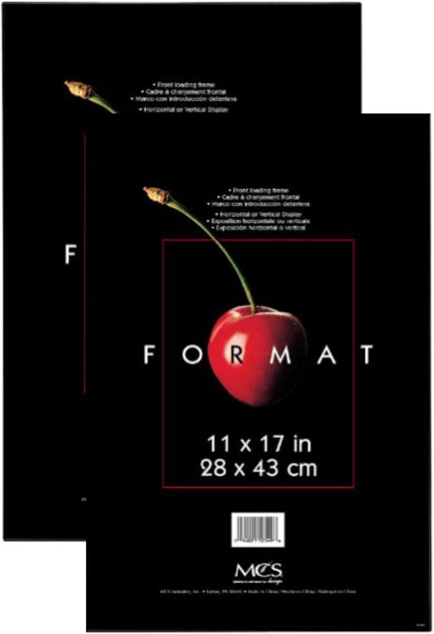 MCS Plastic Format Frame for a 11" x 17" Photograph, Color; Black...