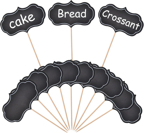 ALINK 50 Pcs Cheese Markers, Food Labels for Charcuterie Board, Blank Toothpick Flags for Appetizer Signs, Cupcake Toppers Sandwich Picks for Chri...