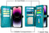 MInCYB for iPhone 13 Wallet Case with Card Holder (12 Card Slots) - PU Leather Case for Women & Men, Wireless Charging, Detachable Magnetic, Cross...