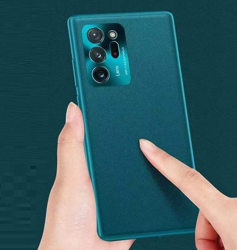 Case for Samsung Galaxy Note 20 Ultra Cases with Leather Quality and Full Metal Lens Back Design Back Slim Covers,Green...