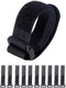 Fastening Nylon Strap with Buckle,10Pack Reusable Self-Adhesive Hook and Loop Cable Securing Straps,Adjustable Cinch Straps for Cords Organized an...