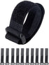 Fastening Nylon Strap with Buckle,10Pack Reusable Self-Adhesive Hook and Loop Cable Securing Straps,Adjustable Cinch Straps for Cords Organized an...