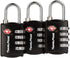 3 Pack TSA Luggage Locks with 4 Digit Combination – Heavy Duty Set Your Own Padlocks for Travel, Baggage, Suitcases & Backpacks - Black...