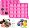 20 Holes Silicone Non-stick Cake Pop Kit Silicone Lollipop Mold Cake Mold Baking Chocolate Ice Lattice Bakeware Mould +20 Sticks...
