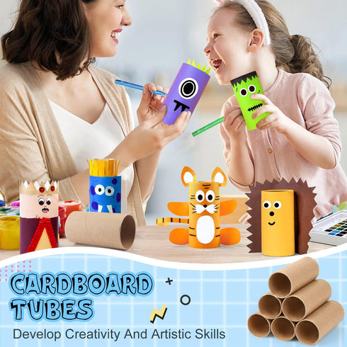 20 Pack Craft Rolls Brown Cardboard Tubes Crafting Paper Round Thick Tube for DIY Art Crafts Handmade Projects (2.04 x 3.9inch)...