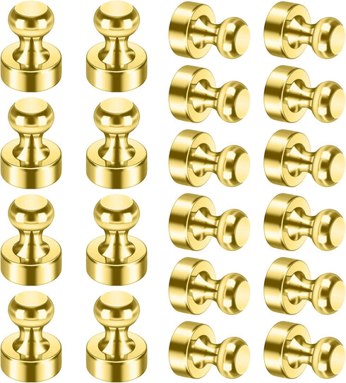 20Pack Gold Fridge Magnets for Whiteboard Small Refrigerator Magnets Office Magnets for Refrigerator Whiteboard Billboard in Kitchen Classroom Sch...