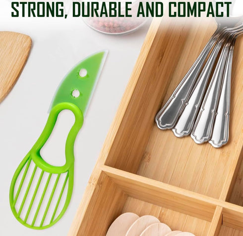 Avocado Peeler 3 in 1 Tool - Hassle-free Avocado Slicer, Pitter & Scooper - Kitchen Gadget for Hass Avocados - Easy to Use, Plastic Avocado Knife,...