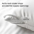 2 Pack Waterproof Pillow Protectors Standard 20x26 Inches Smooth Zipper Premium Encasement Covers Quiet Cases Set White 100% Liquid Protection...