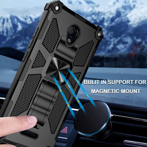 Ailiber Case for Cricket Icon 2, Cricket Icon 2 U325AC Phone Case with Screen Protector Tempered Glass, for Magnetic Car Mount, Kickstand Holder, ...