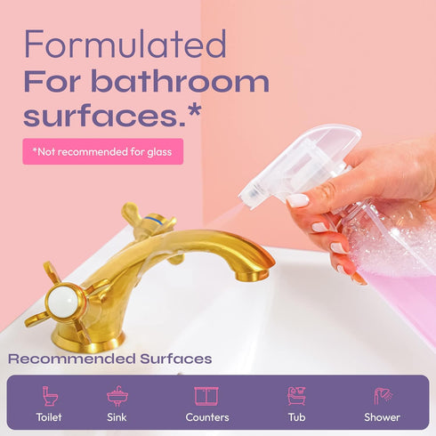 FOMIN Bathroom Cleaner Refill Tablets (12 Pack) - Magnolia Grapefruit - All-In-One Tablet Cleaner For Bathroom Cleaning - Bathroom Cleaner Solutio...