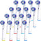 Replacement Toothbrush Heads Compatible With Oral B Braun- Pack of 16 Professional Electric Toothbrush Heads- Precision Refills for Oral-b 7000, C...