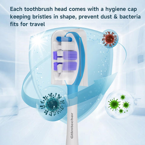 Electric Toothbrush Heads for Philips Sonicare Replacement Heads, 8 Pack Replacement Toothbrush Heads Soft Philips Sonicare A3 Sensitive Replaceme...
