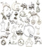 100g(80pcs) Craft Supplies Antique Silver Animals Cat Dog Pet Charms Pendants for Crafting, Jewelry Findings Making Accessory for DIY Necklace Bra...