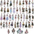 50pcs Fashion Japanese Uniform Cute Girls Stickers for Journaling Supplies?Hand Drawn Oil Painting Illustration Sticker for Bullet Journaling Supp...