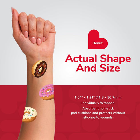 BioSwiss Bandages, Donut Shaped Self Adhesive Bandage, Latex Free Sterile Wound Care, Fun First Aid Kit Supplies for Kids, 24 Count...