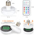 2 Pack Battery Operated Light Bulbs, 13 RGB Color Battery Powered LED Light Bulb with Remote Control, Dimmable E26 Screw in Puck Lights for Non El...