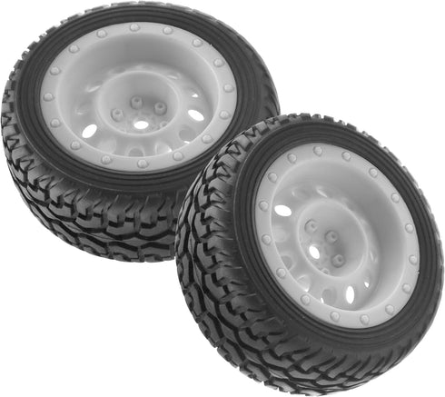 ShareGoo 75mm RC Rally Car Tires Rubber Tires Tyres & Plastic Wheel Rims 12mm Hex Compatible with Traxxas Tamiya HSP HPI Kyosho 1/10 RC On Road Ra...