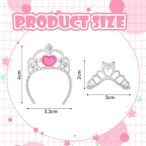 Sumind Doll Accessories Jewelry Set 20 Pieces Doll Necklace Crown Play Set Doll Dress up Jewelry includes 10 Necklaces and 10 Crowns for 11.5 Inch...