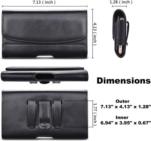 Takfox Phone Holster for Samsung Galaxy Note 20 Ultra S24 Ultra S23+S21 S20 A13 A14 A15 A35 A02S A03S A32 A23 A54,iPhone 15 Pro Max 14 13 XR Leath...