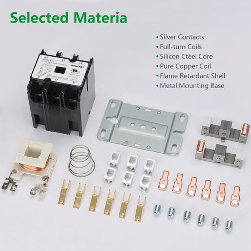 HVAC Contactor,120VAC Control compressor and Fan Motor,Safe and Reliable,Efficient and Energy-saving,Long Service Life (3Pole_40Amp)...