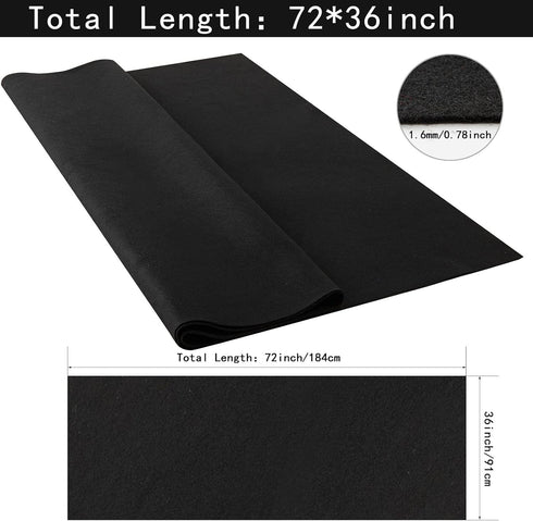 Felt Fabric 72 * 36 Inch Wide 1.6mm,Fabric Sheets Soft Woven Acrylic Craft Fabric for DIY Craftwork Sewing Patchwork,Craft Felt(Black?...