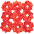 10PC Orange 2.76Inch Chiffon Rhinestone Flat-Back Ruffled Fabric Flower for DIY Handmade Making Headbands Hairpin Flower Crafts Party Wedding Deco...