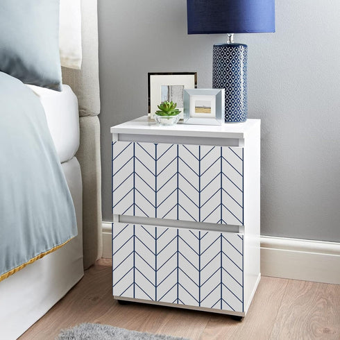 LXCREAT Removable Wallpaper Forgiving Blue/White Stripes Peel and Stick Wallpaper 17.71 in X 118 in Modern Self Adhesive Vinyl for Home Renovation...