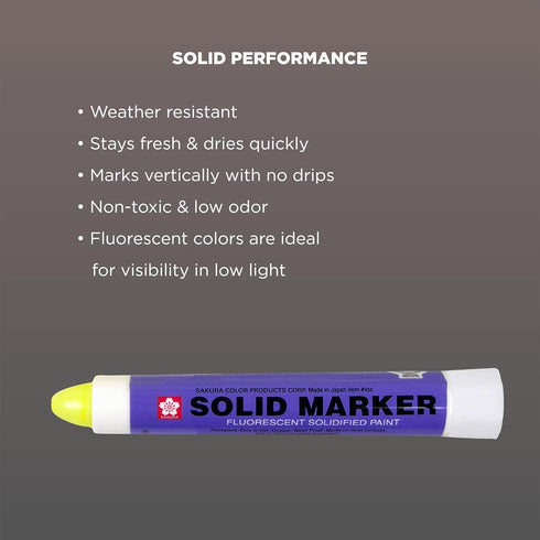 Sakura Solid Paint Markers - Permanent Marker Paint Pens - Window, Wood, & Glass Marker - Fluorescent Yellow Paint - 1 Pack...