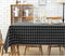 Bringsine Fashion Classic Rectangular Cotton Linen Table Cloth Black Check Tablecloth Vintage Dinner Picnic Home Deco(Square, 36 X 36 Inch)...