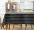 Bringsine Fashion Classic Rectangular Cotton Linen Table Cloth Black Check Tablecloth Vintage Dinner Picnic Home Deco(Square, 36 X 36 Inch)...
