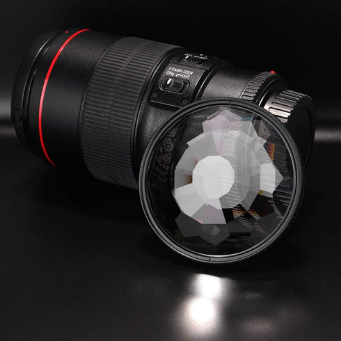 Andoer Kaleidoscope Glass Prism, 77mm Kaleidoscope Prism Camera Glass Filter Variable Number of Subjects SLR Photography Accessories (Kaleidoscope...