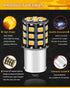 Qoope BAU15S 7507 PY21W LED Bulbs Amber Yellow, Non-polarity 12-24V Super Bright for Turn Signal Tail Brake Lights (Pack of 4)...